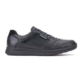 Mephisto Zwarte Leren Herenschoenen met Veters - Heren - Sneakers - Zwart - 41 EU - Leer - Schoenen