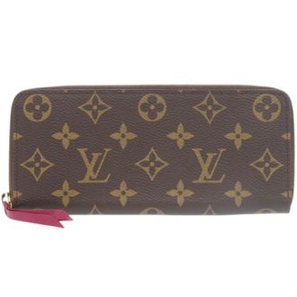 Louis Vuitton Brown Fuchsia Monogram Monogram Long Wallet (Bi-Fold) (Pre-Owned)