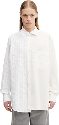 Maison Margiela Camisa Asim&eacute;trica Numeric - Blouses & Shirts - Hombre - Blanco - M