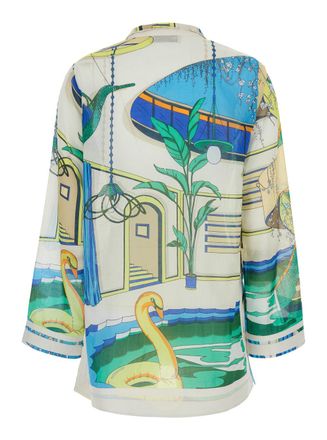 Tory Burch Printed Cotton Dress - Blue