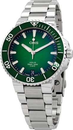 Oris Pre-owned Oris Aquis Automatic Green Dial Mens Watch 01 400 7769 4157-07 8 22 09PEB