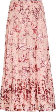 Alice & Olivia Stevie Devor&eacute; Chiffon Maxi Skirt - Pink - 12 (UK16 / XL)