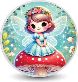 OEM Moneda Plateada De 1 Oz Con Forma De Hada Caprichosa Sobre Un Hongo: Abraza La Magia