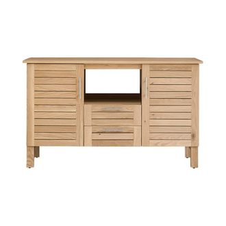 Tikamoon Mueble para lavabo de roble macizo de 125 cm