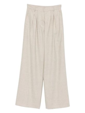 Malo pleated trousers - Neutrals