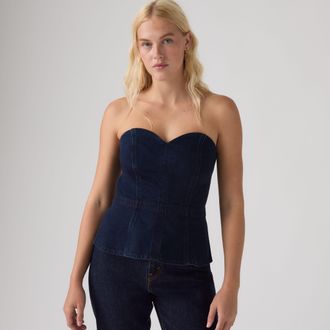 Levi's Sweetheart Bustier - Womens - XS - Dark Wash / Big Brag