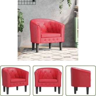 vidaXL Poltrona in similpelle - Poltroncina a Pozzetto Rossa in Similpelle