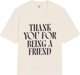 Ami Boxy Fit T-shirt met korte mouwen - Heren - T-shirts - Wit - XS - Katoen - Tops