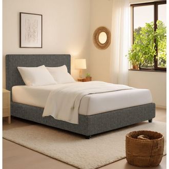 Dmora Cama Plaza Y Media Gosport, Desenfundable, Hecho En Italia, Gris Taupe