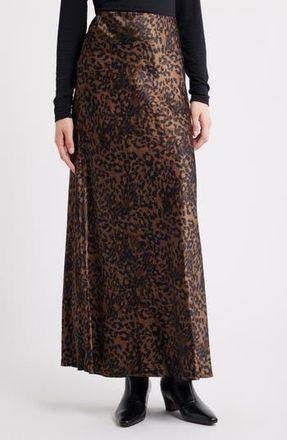 Rails Romina Satin Maxi Skirt in Ginger Spotted at Nordstrom Rack, Size Xx-Small