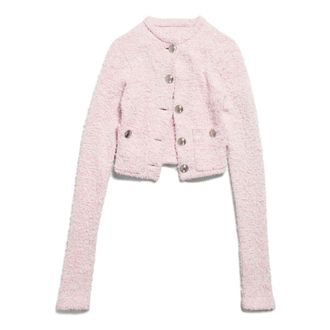 Balenciaga (WMNS) Balenciaga Cropped Cardigan Pink 793604T33285000