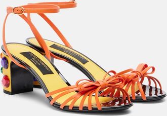 Dolce & Gabbana Keira embellished leather sandals