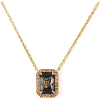 Kurt Geiger Short Pendant Necklace in Black Diamond at Nordstrom
