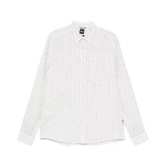 HUGO BOSS Liam Shirt - Heren - Casual Overhemden - Beige - XL - Linnen - Overhemden