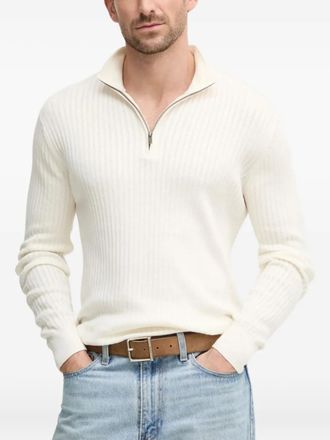 Hackett Maglione con zip - Bianco
