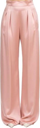 Max Mara Palazzo Aqua Broek - Dames - Wijde Broeken - Roze - S - Broeken