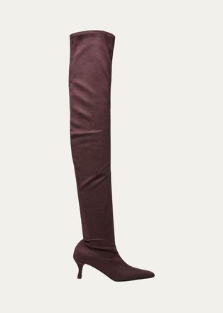 Proenza Schouler 60mm Trap Suede Over-the-Knee Boots