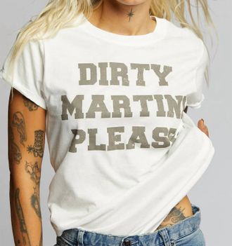 Recycled Karma Dirty Martini Pls Tee In White
