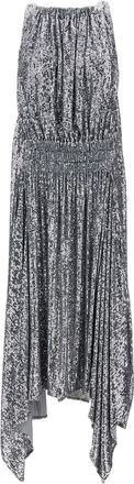 Paco Rabanne Maxi Dress With Hem And Textured Finish