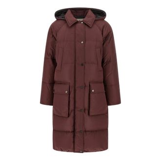 Brunello Cucinelli Down Coats, female, Red, XS, Water-Resistant Taffeta Down Jacket