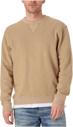Scotch & Soda Hoodies & sweatvesten, Heren, Beige, L, Zand Gestructureerd Sweatshirt voor Heren