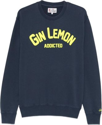 MC2 Saint Barth Navy Blue Crewneck Printed Sweatshirt