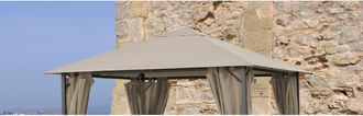 Quick-Star Quick-star - Ersatzdach 3x3m Gartenpavillon Nizza Taupe Pavillon Partyzelt Bezug Plane