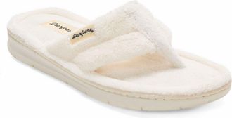 Dearfoams Wrenley Terry Thong Flip Flop Slipper in Muslin at Nordstrom, Size X-Large