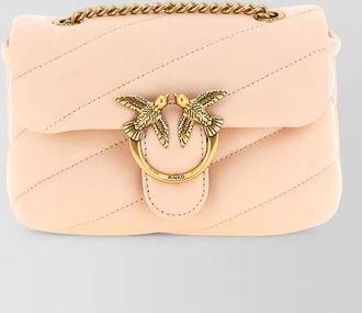 Pinko love bag baby leather quilted shoulder bag