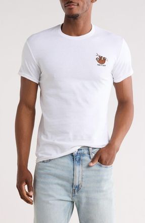 Riot Society Take It Easy Sloth Cotton Graphic T-Shirt in White at Nordstrom Rack, Size Xx-Large