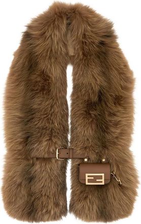 Fendi Brown Fur Scarf