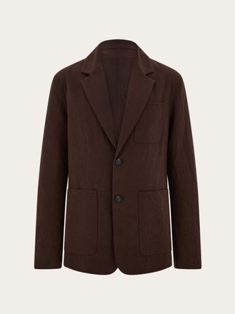 Ferragamo Men Single breasted blazer Brown