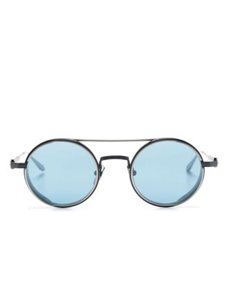 Akoni Eris round-frame double-bridge sunglasses - Blue