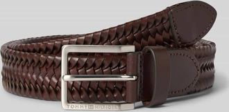 Tommy Hilfiger Gürtel in Flechtoptik aus echtem Leder Modell OLIVER WOVEN 3.0 in Dunkelbraun, Größe 100