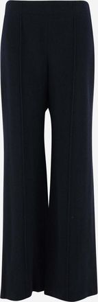 Chlo&eacute; Navy Blue Navy Blue Flared Pleated Pants