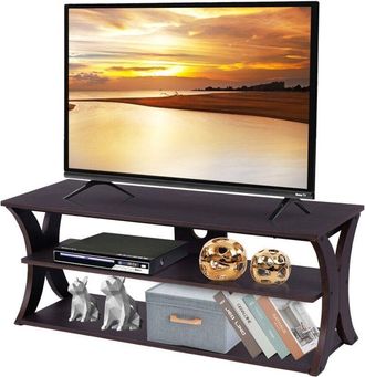 Costway Costway - 3-tier tv Stand for TVs up to 45 Media Console Table Modern Storage Cabinet