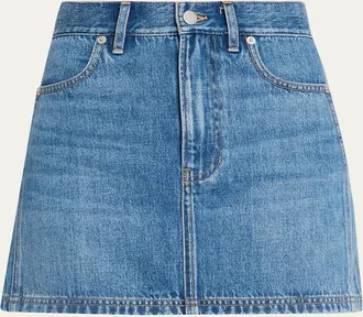 Veronica Beard Zora Denim Mini Skirt
