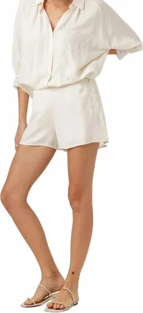Sundays Linen Jame Shorts In Whisper White