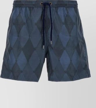 Ballantyne argyle swim shorts back and side pockets