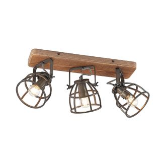 Lindby Lindby L&aacute;mpara De Techo rutger En Marr&oacute;n Madera