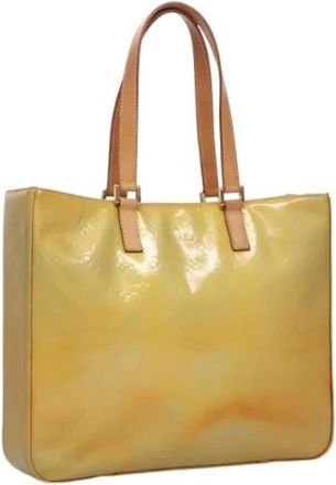 Louis Vuitton Tweedehands leren Louis Vuitton tassen - Dames - Vintage Shopper - Geel - ONE Size - Leer - Vintage