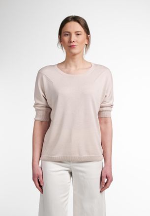 Eterna Strickpullover ETERNA, Damen, Gr. 3XL, beige, 70% Modal, 20% Polyamid, 10% Kaschmir, normal, Pullover Strickpullover