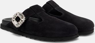 Roger Vivier Slidy Viv suede mules