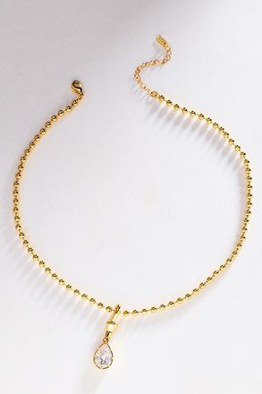 Anthropologie ALV Jewels Heidi Bezel Pendant Necklace