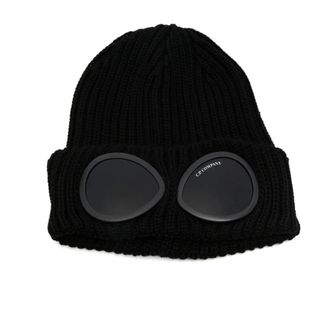 C.P. Company C.p. Company - Goggle Beanie - Heren - Accessoires - Zwart - Maat: ONE Size Wol