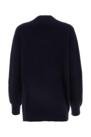 Loewe Womens Midnight Blue Cashmere Cardigan Darknavy Exterior: Maglieria