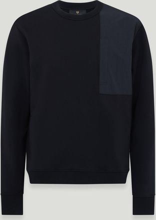 Belstaff Cover Crewneck Sweatshirt Mens Dry Cotton Fleece Black Size 2XL