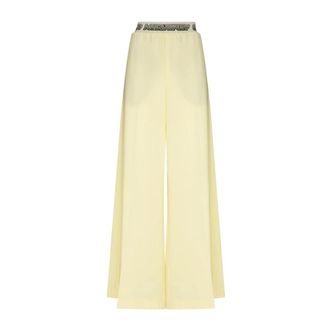Stella McCartney Stella McCartney, Wide Trousers, female, Yellow, Size: XS Wide Leg Trousers