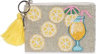 Collection XIIX Lemonade Beaded Coin Purse in Grey Multi at Nordstrom Rack