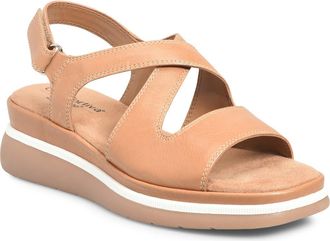 COMFORTIVA Amethyst Slingback Platform Wedge Sandal in Caramel at Nordstrom, Size 6.5